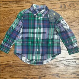 Ralph Lauren 2T Boy Dress Plaid Shirt